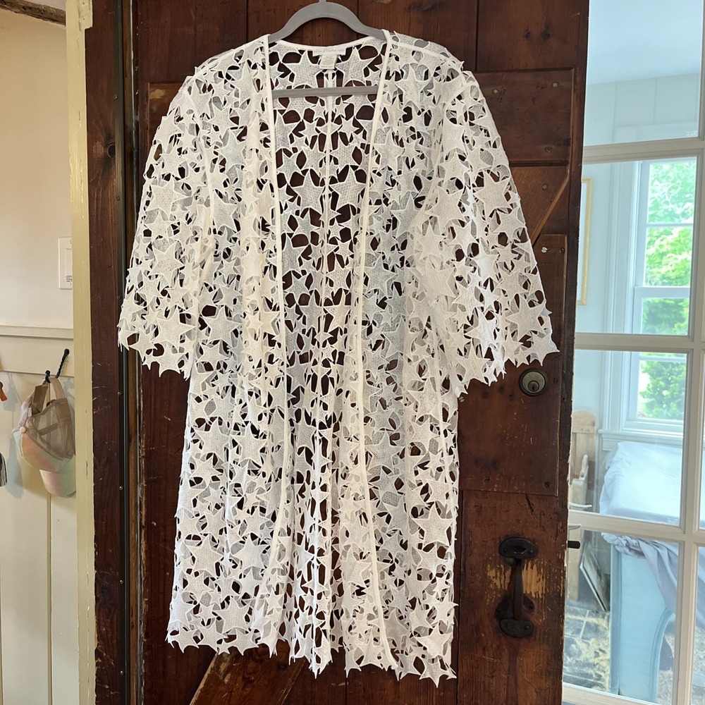 House of Harlow Women's Stars Cutout Open Front Cover Up Long, Beach Summer Boho